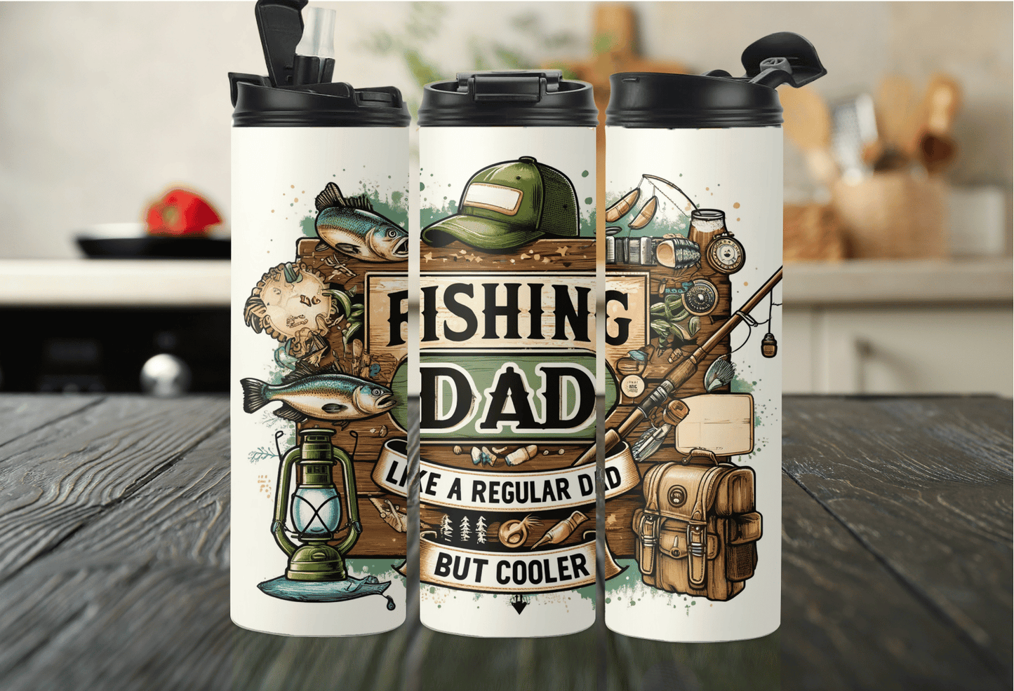 Fishing Dad Tumbler – Like a Regular Dad, But Cooler