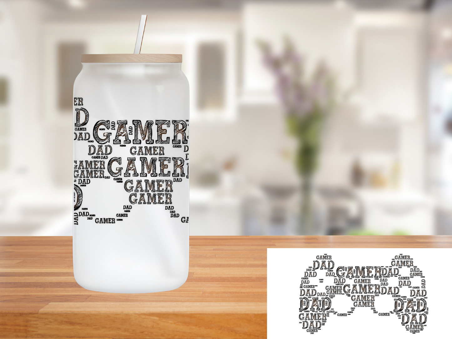 Dad Mode Controller 16 oz Glass Can