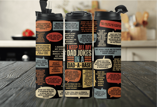 Dad Joke Master Tumbler – “Dad-A-Base” Edition
