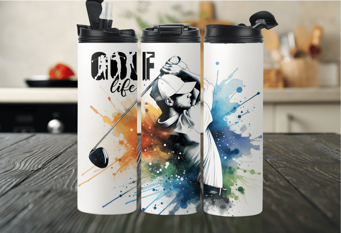 Golf Life Tumbler – Watercolor Swing Edition