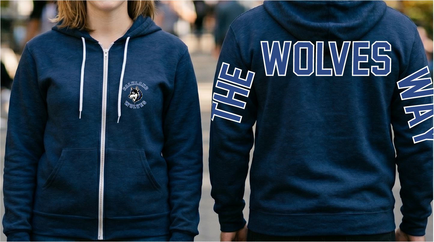 Falkland Wolves - The Wolves Way Zip-Up Hoodie
