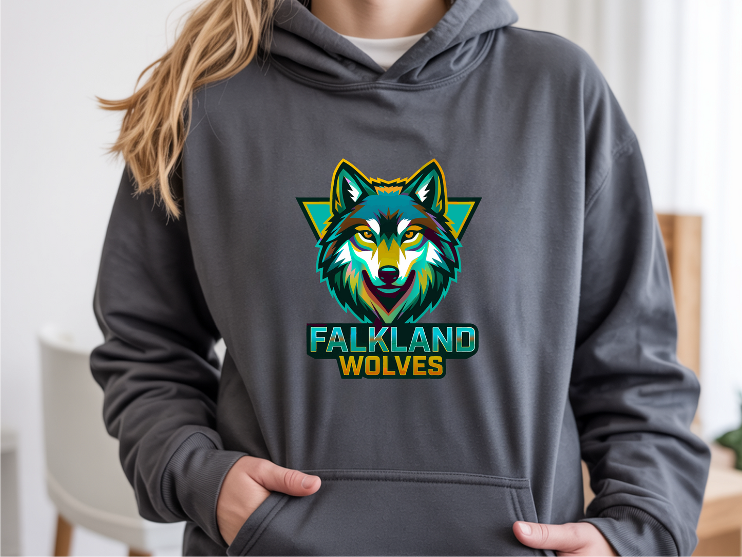 Falkland Wolves - Neon Pullover Hoodie