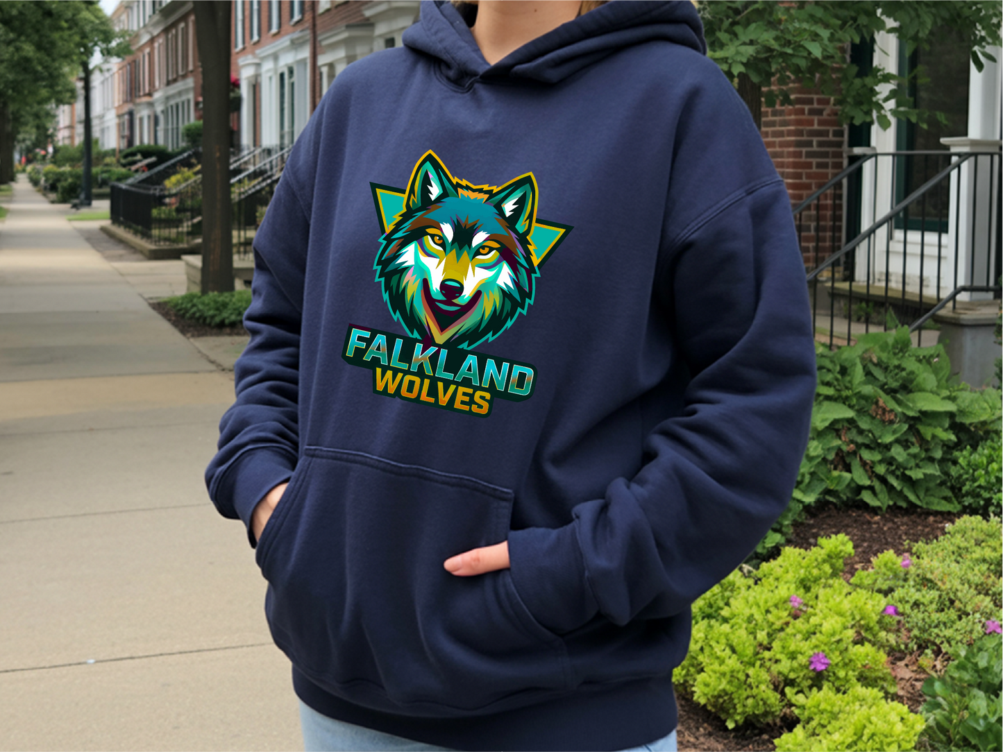 Falkland Wolves - Neon Pullover Hoodie