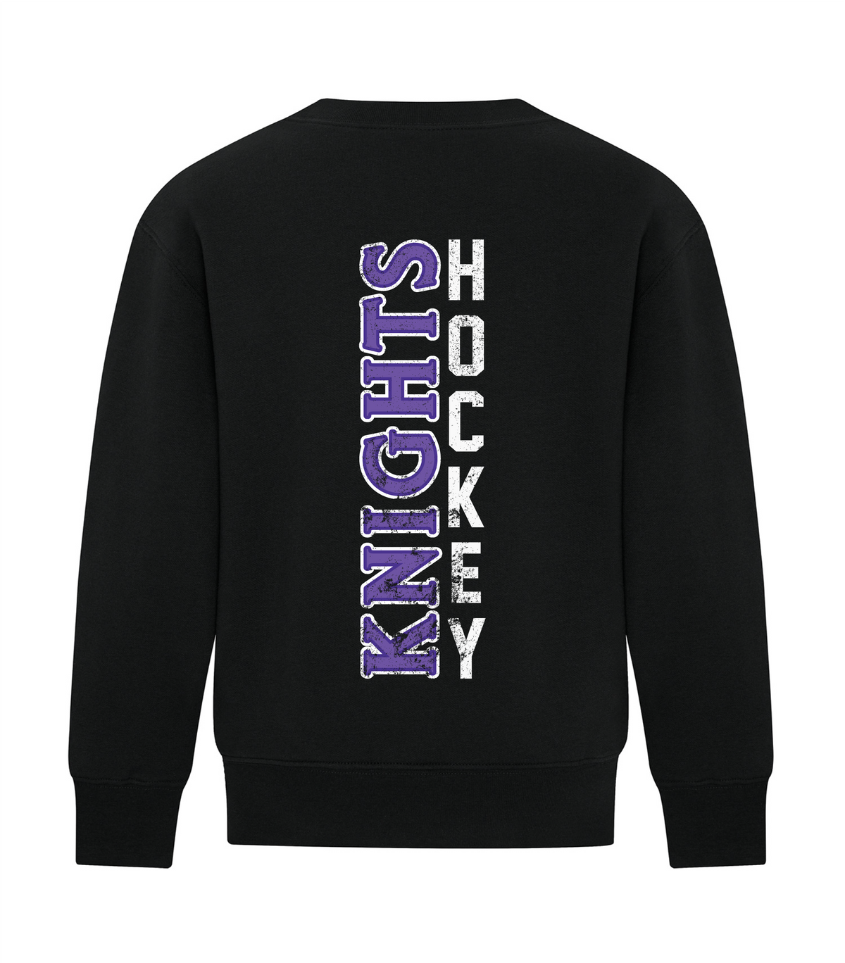 North Okanagan Knights Outlined Youth Crewneck Sweater