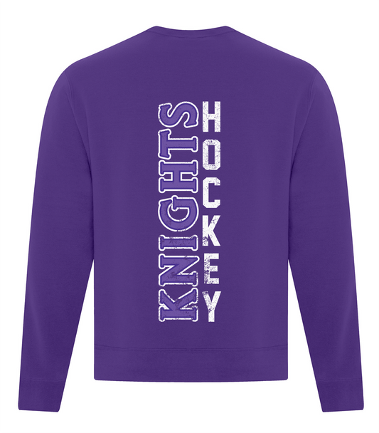 North Okanagan Knights Outlined Adult Crewneck Sweater