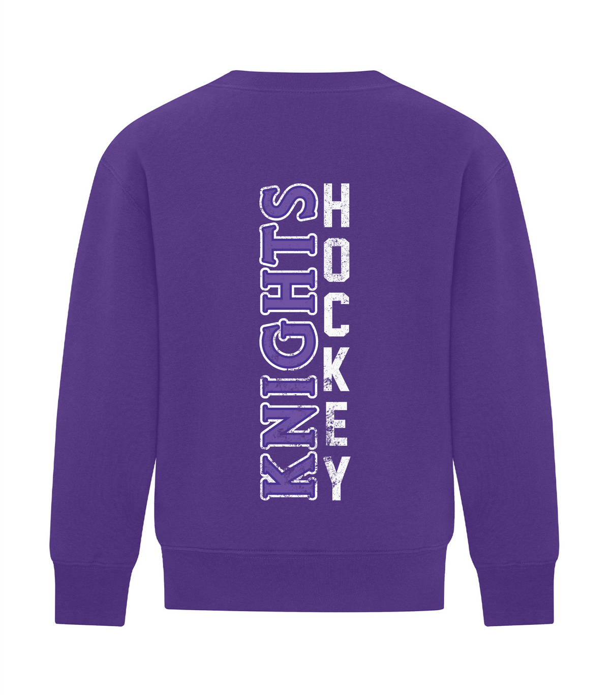 North Okanagan Knights Outlined Youth Crewneck Sweater
