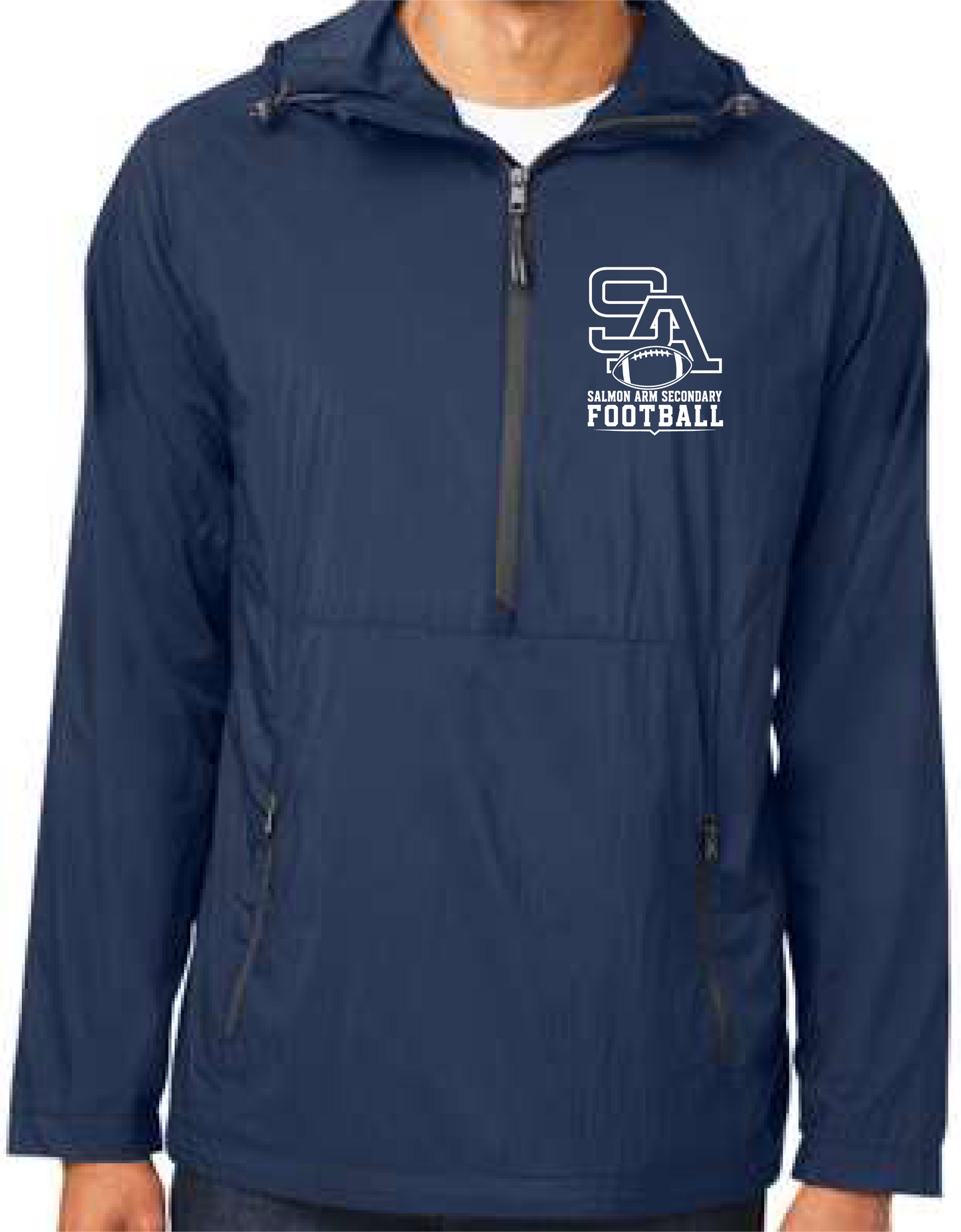 SASS Football 1/2 Zip Pullover Rain Jacket