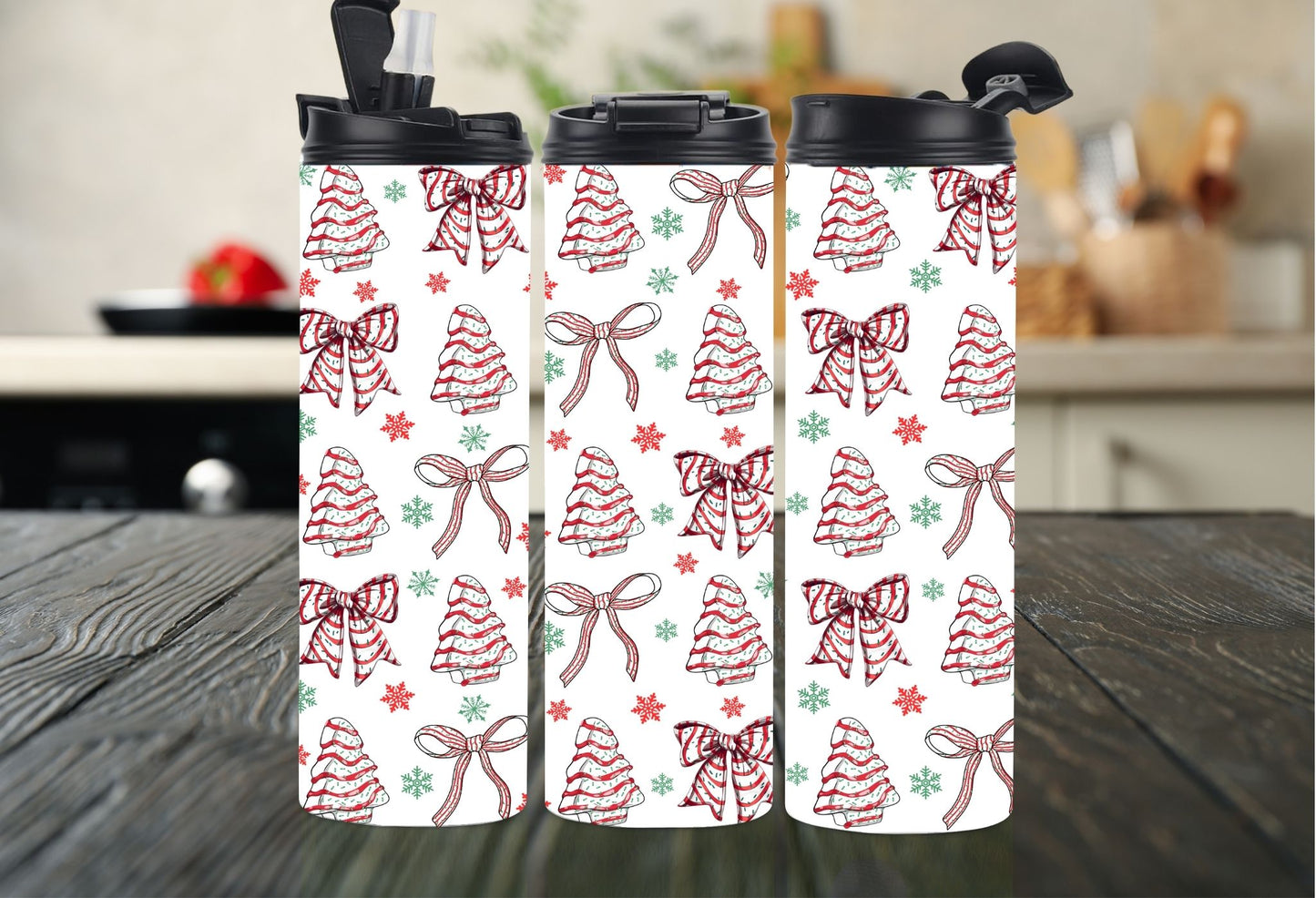 Christmas Tree & Bow 20 oz Combo Tumbler