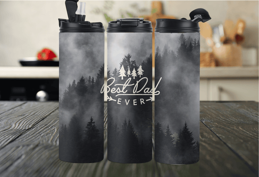 Best Dad Ever Tumbler – Forest Mist Edition