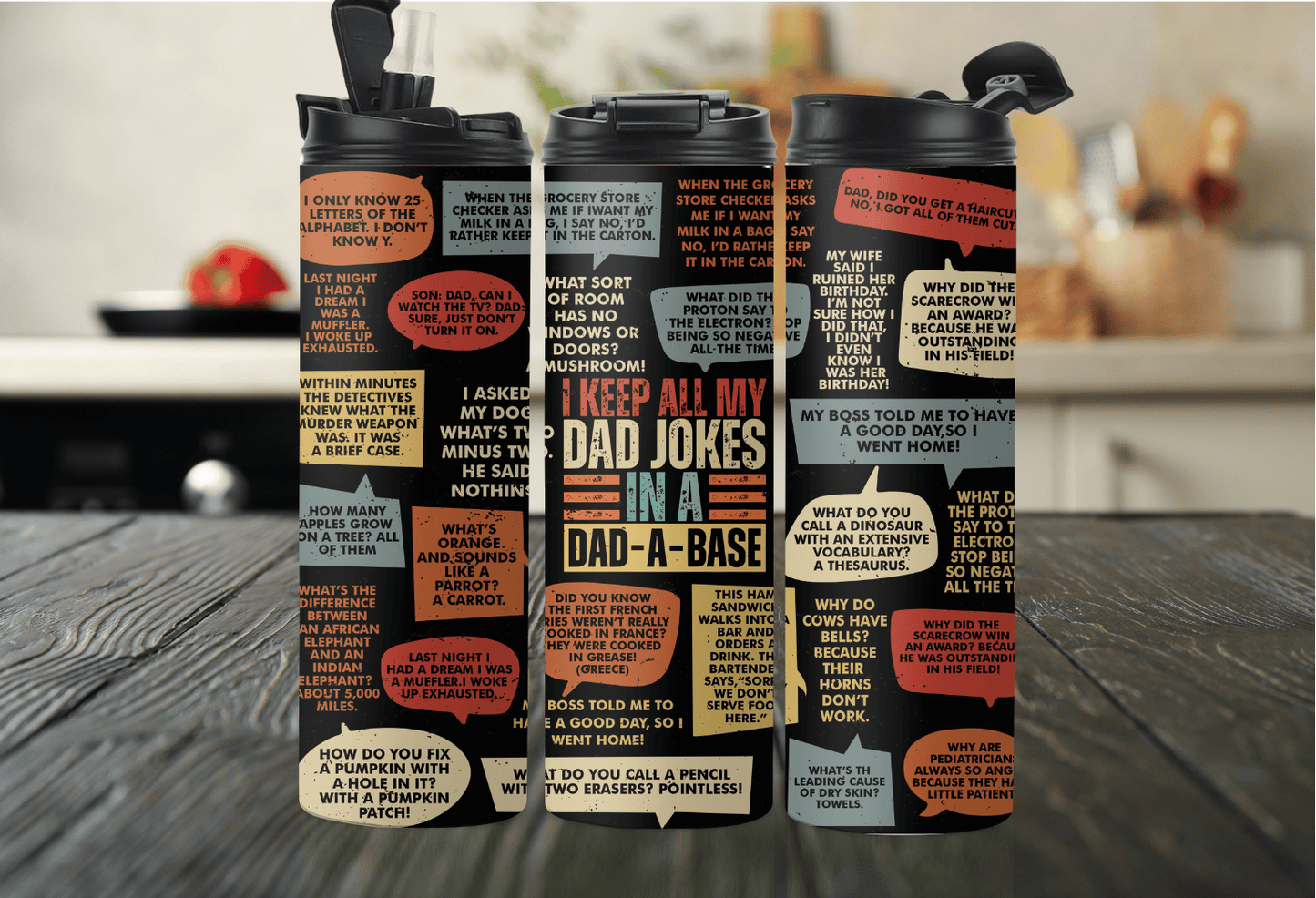 Dad Joke Master Tumbler – “Dad-A-Base” Edition