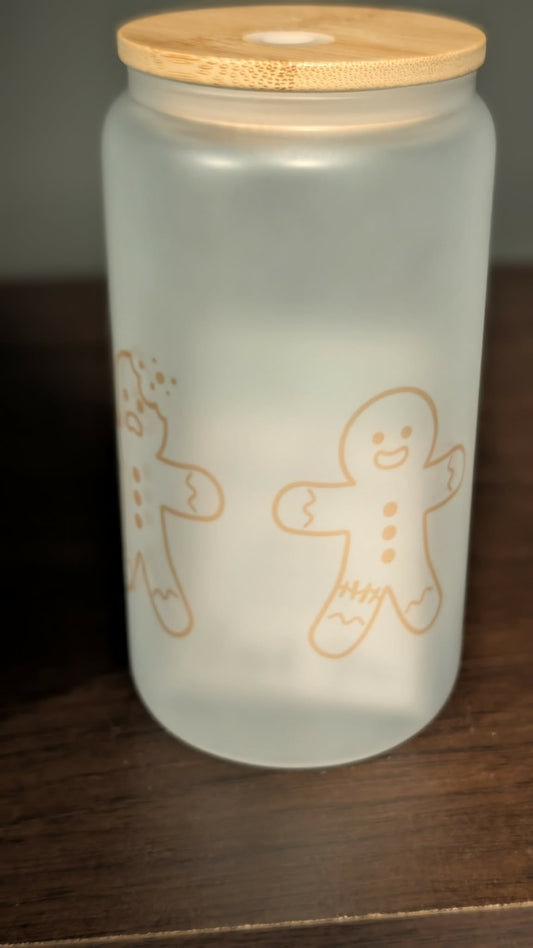Gingerbread Glass Can