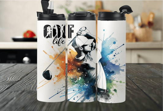Golf Life Tumbler – Watercolor Swing Edition