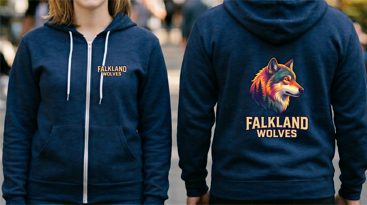 Falkland Wolves - Tree Zip-Up Hoodie