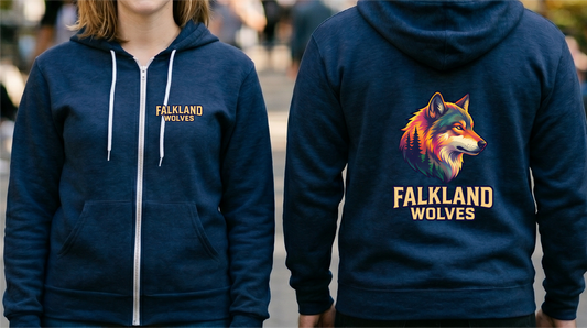 Falkland Wolves - Tree Zip-Up Hoodie