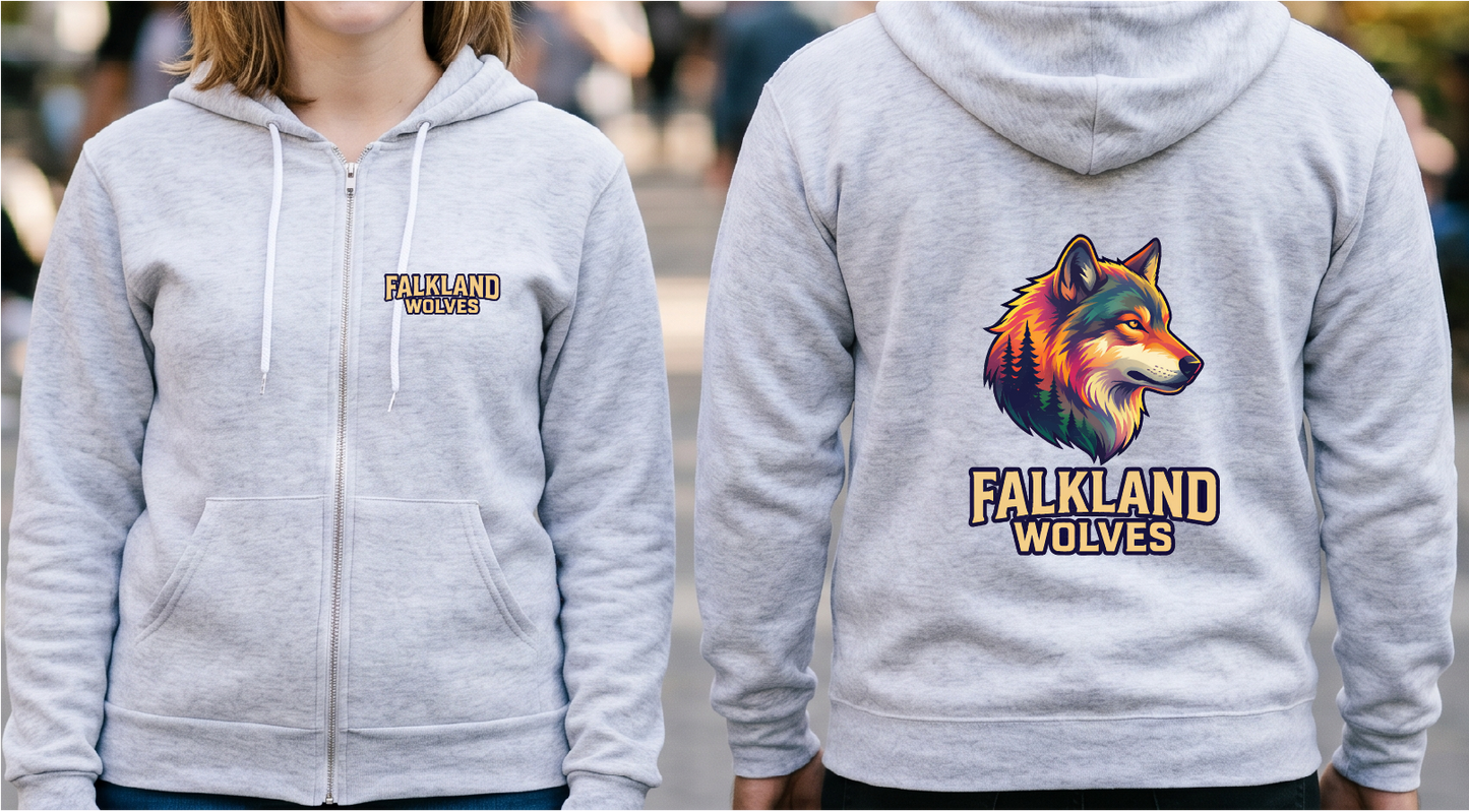 Falkland Wolves - Tree Zip-Up Hoodie