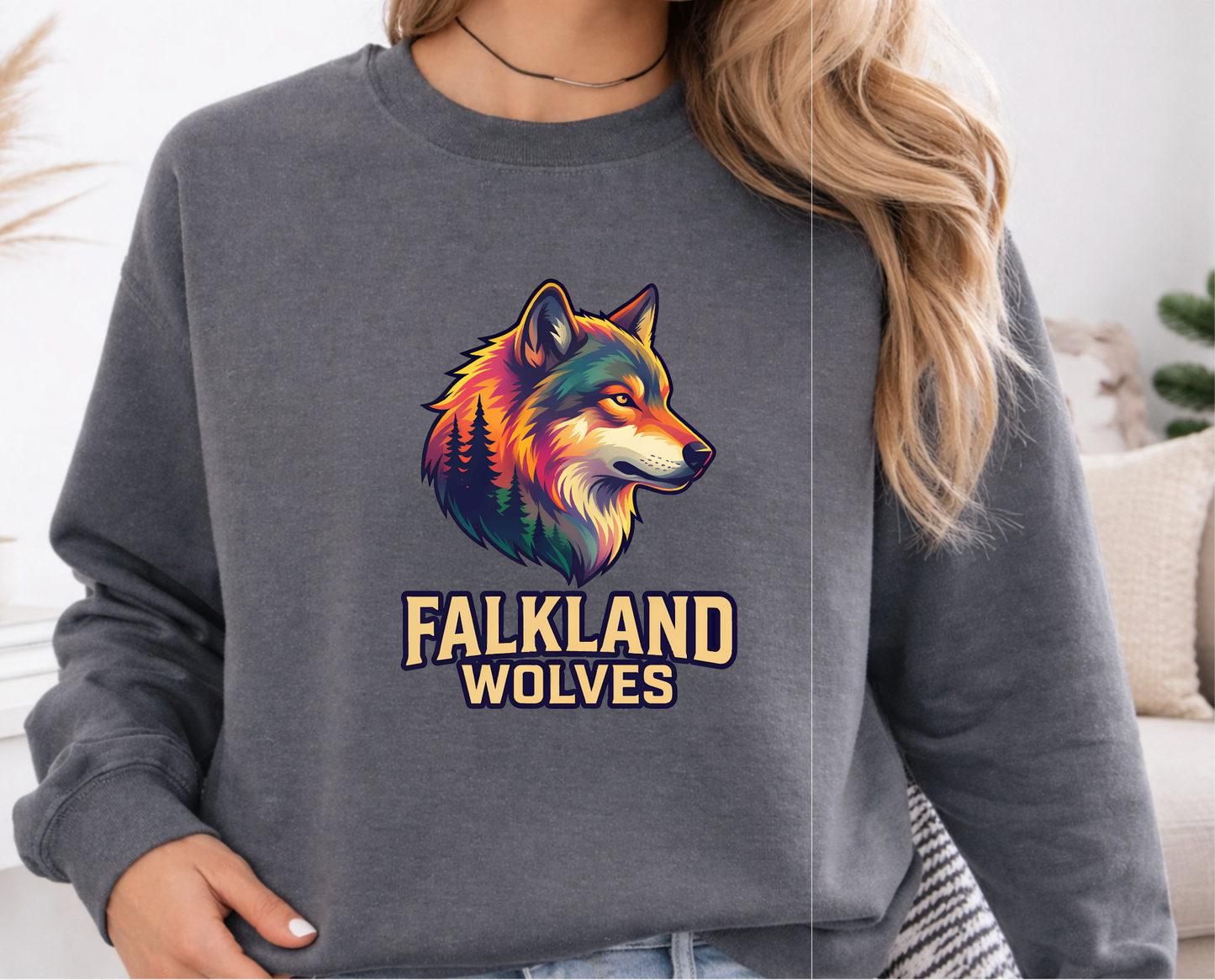 Falkland Wolves - Tree Crewneck Sweater