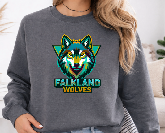 Falkland Wolves - Neon Crewneck Sweater