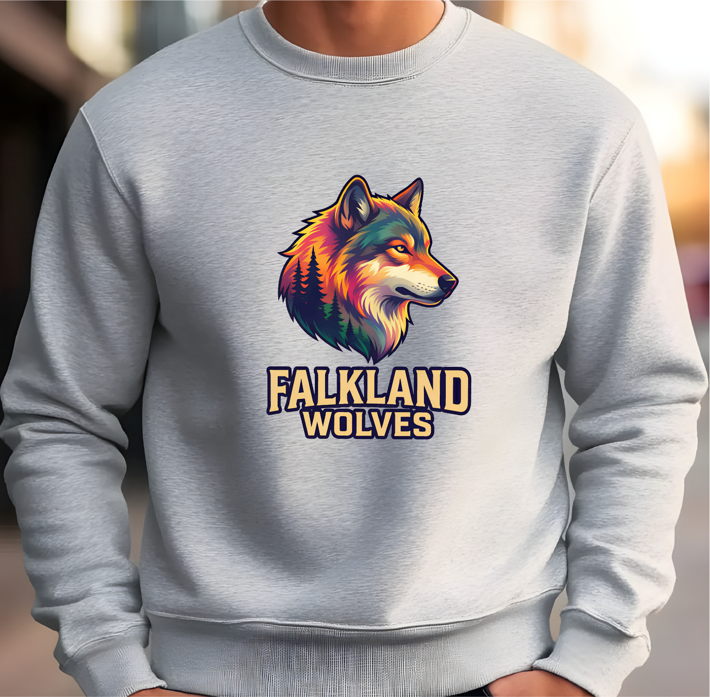 Falkland Wolves - Tree Crewneck Sweater