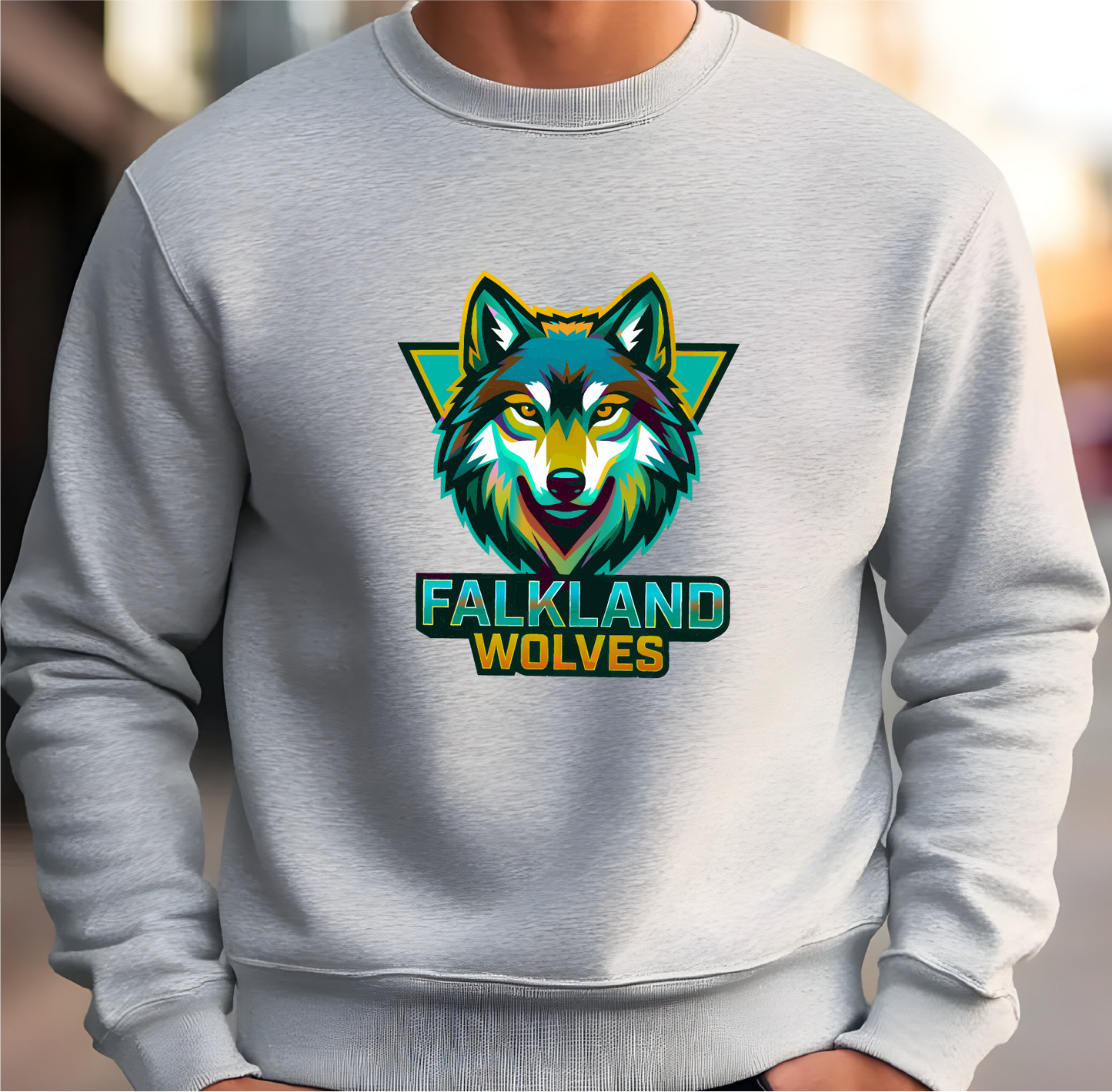 Falkland Wolves - Neon Crewneck Sweater