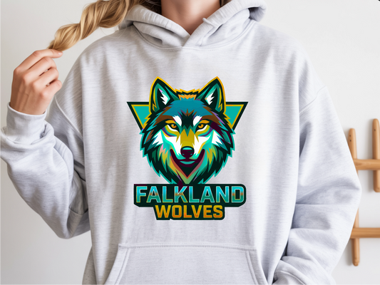 Falkland Wolves - Neon Pullover Hoodie