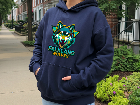 Falkland Wolves - Neon Pullover Hoodie