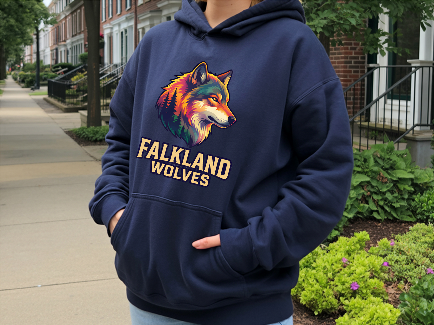 Falkland Wolves - Tree Pullover Hoodie