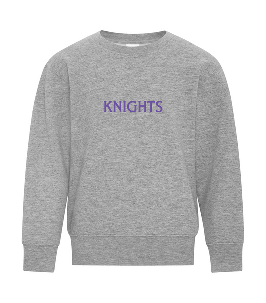North Okanagan Knights Outlined Youth Crewneck Sweater