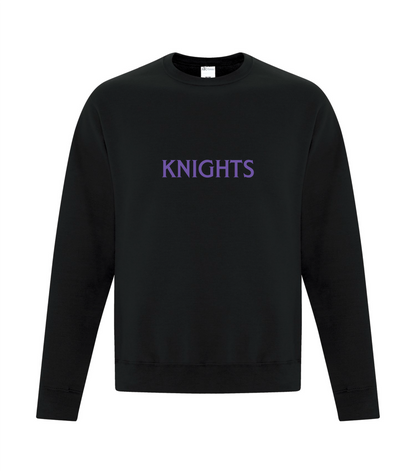 North Okanagan Knights Outlined Adult Crewneck Sweater
