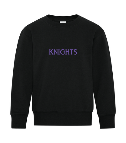 North Okanagan Knights Outlined Youth Crewneck Sweater