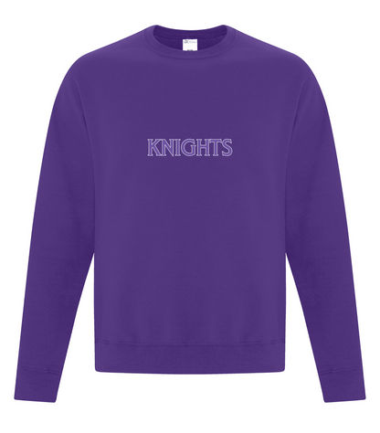 North Okanagan Knights Outlined Adult Crewneck Sweater