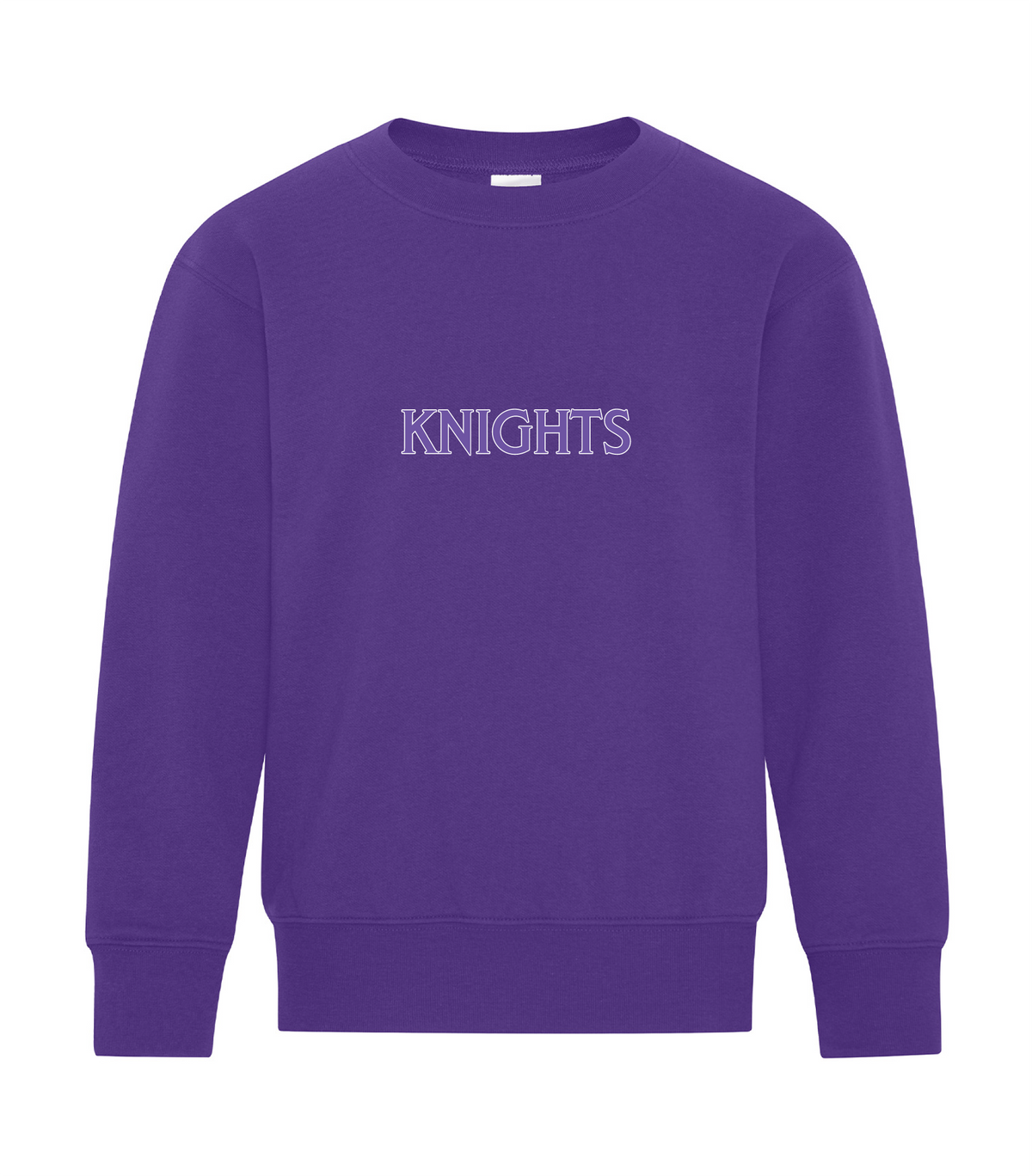 North Okanagan Knights Outlined Youth Crewneck Sweater