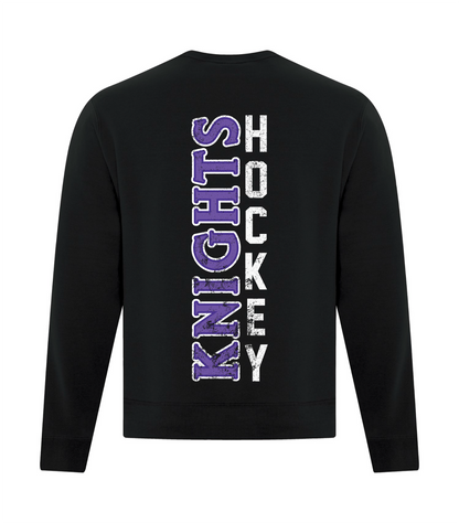 North Okanagan Knights Outlined Adult Crewneck Sweater