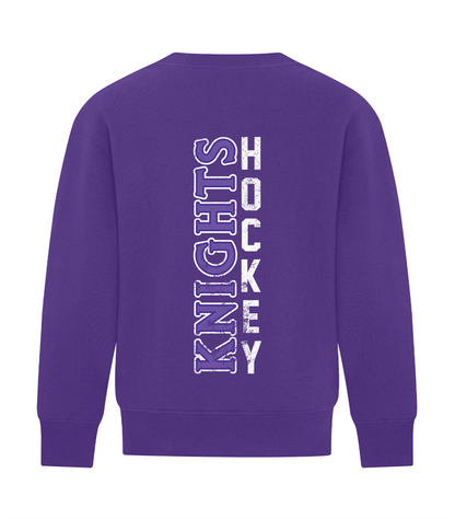 North Okanagan Knights Outlined Youth Crewneck Sweater