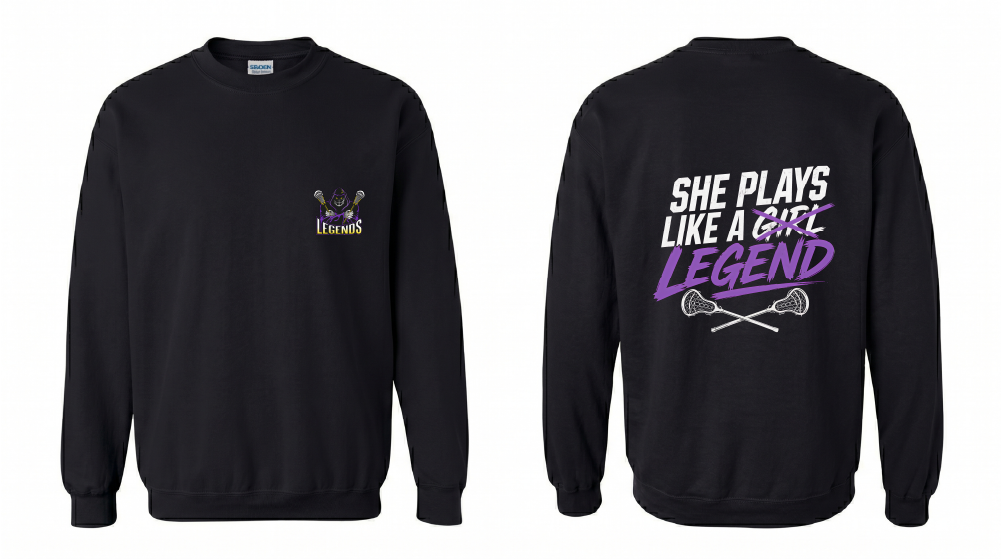 She Plays Like A Legend Crewneck Sweater
