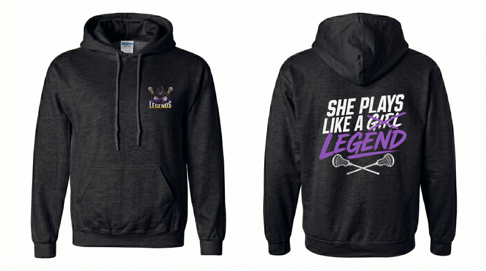 She Plays Like A Legend Pullover Hoodie