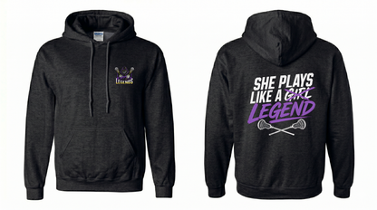 She Plays Like A Legend Pullover Hoodie