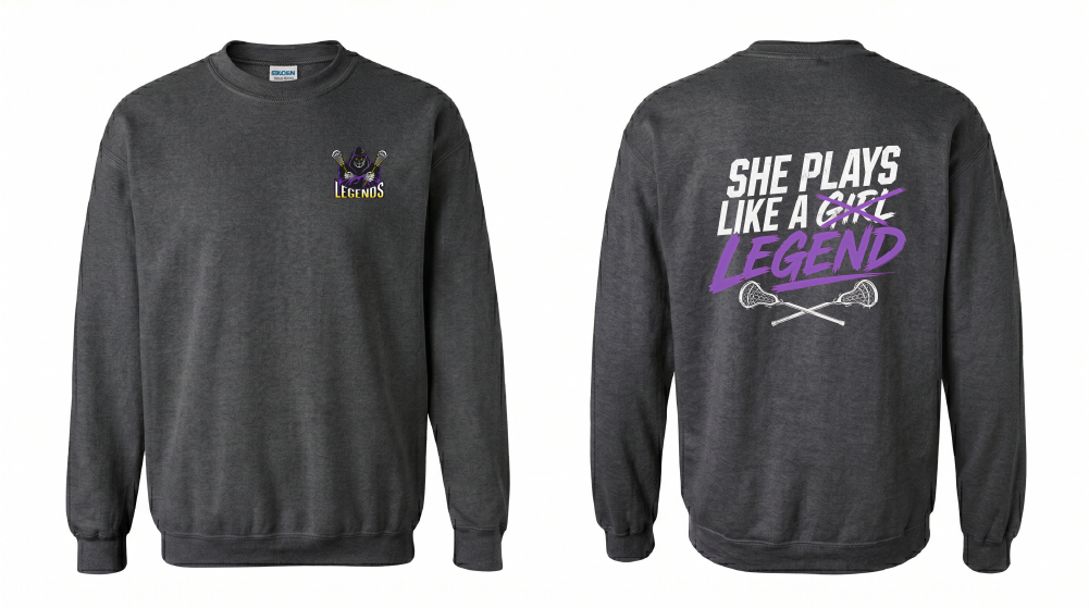 She Plays Like A Legend Crewneck Sweater