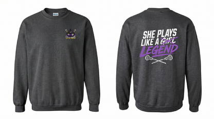 She Plays Like A Legend Crewneck Sweater