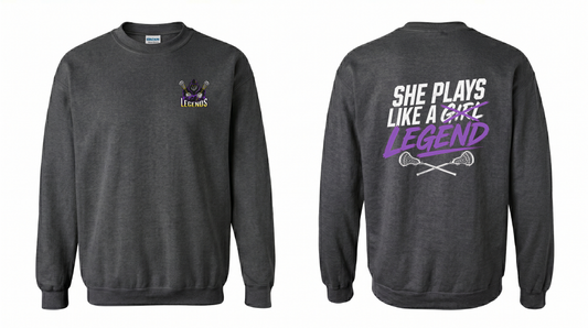 She Plays Like A Legend Crewneck Sweater
