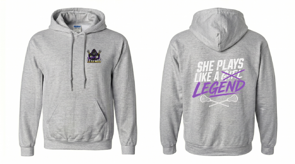 She Plays Like A Legend Pullover Hoodie