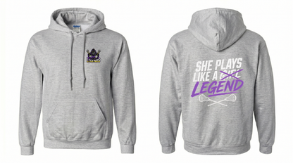 She Plays Like A Legend Pullover Hoodie