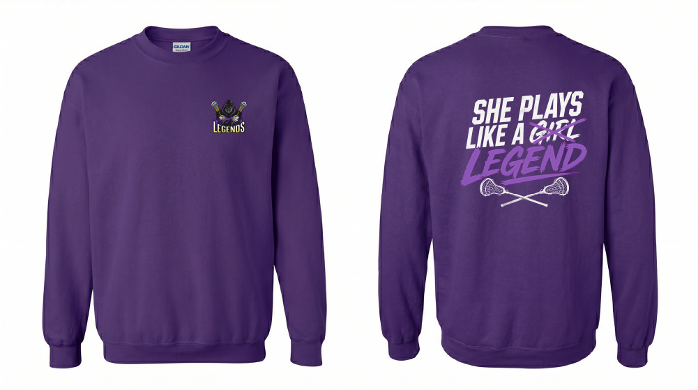 She Plays Like A Legend Crewneck Sweater