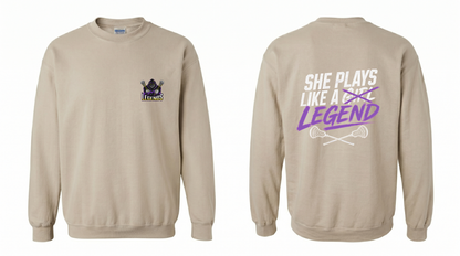 She Plays Like A Legend Crewneck Sweater