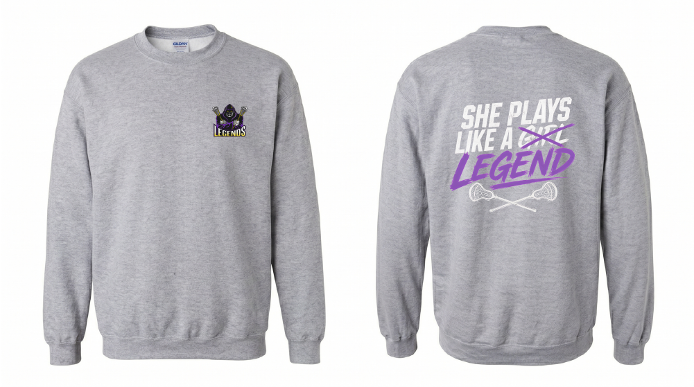 She Plays Like A Legend Crewneck Sweater