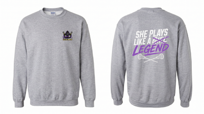 She Plays Like A Legend Crewneck Sweater