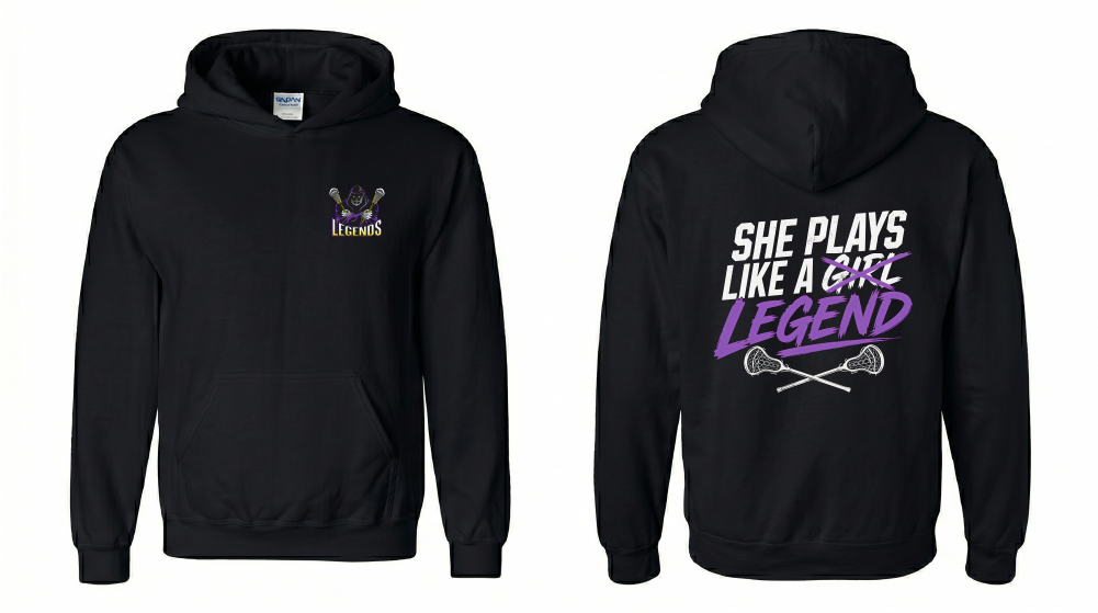 She Plays Like A Legend Pullover Hoodie