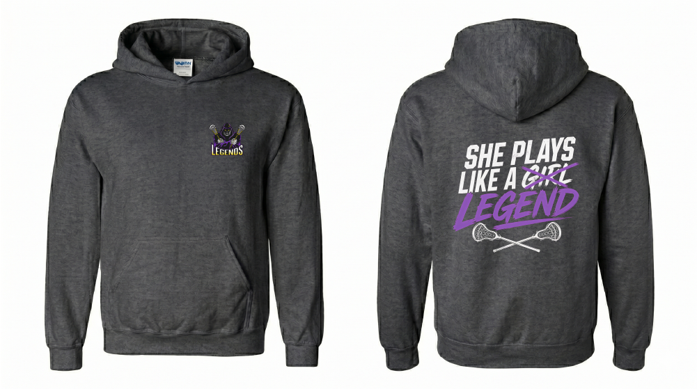 She Plays Like A Legend Pullover Hoodie