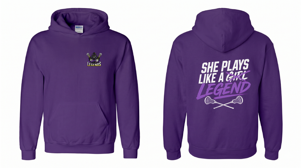 She Plays Like A Legend Pullover Hoodie