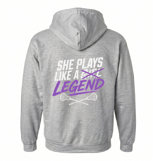She Plays Like A Legend Pullover Hoodie