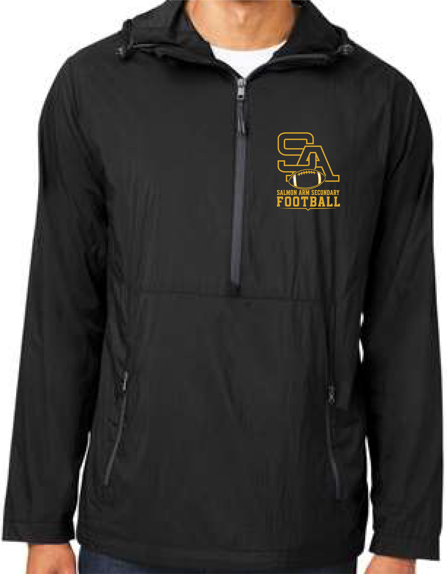 SASS Football 1/2 Zip Pullover Rain Jacket